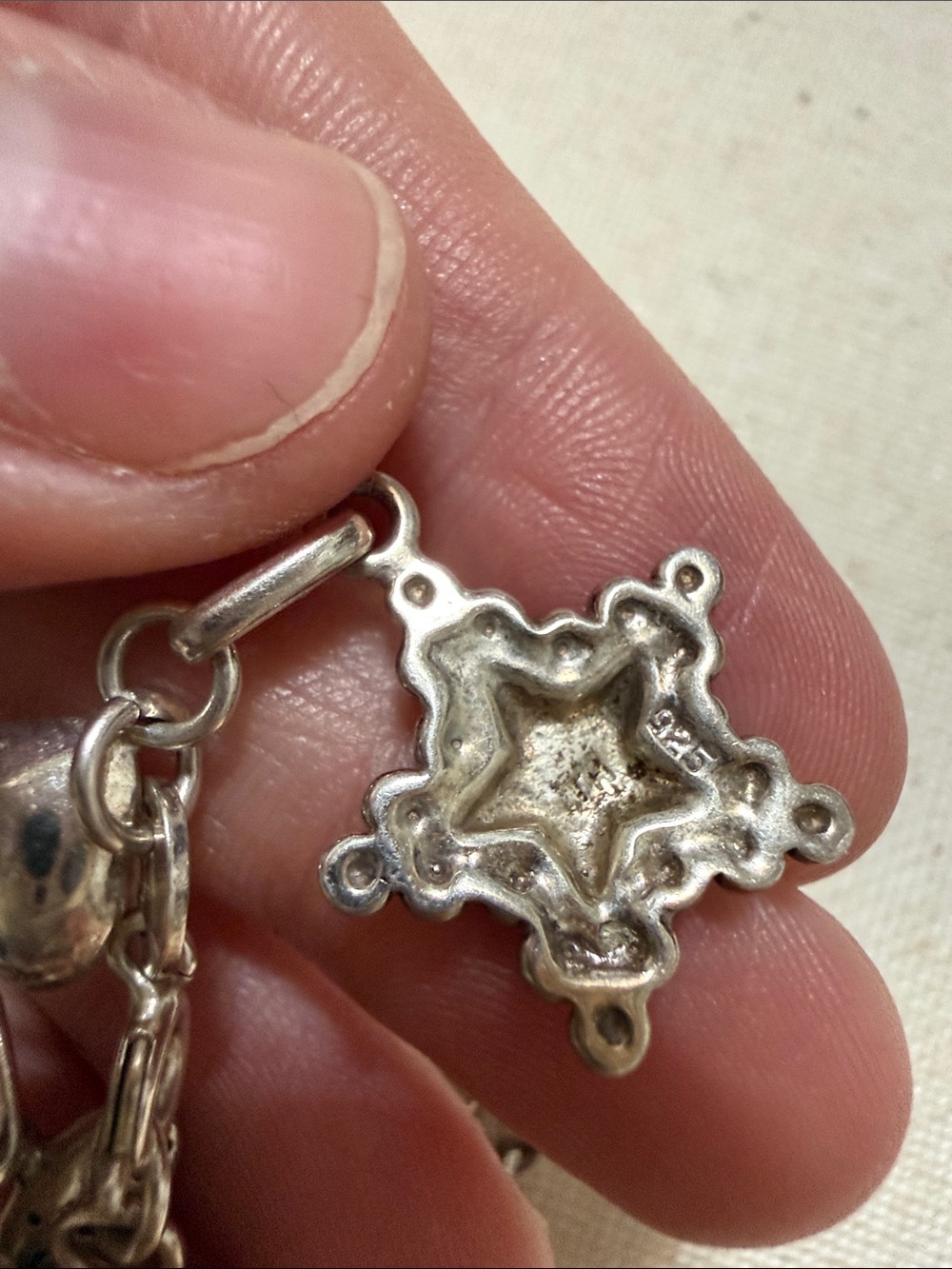 Vintage Stunning Sterling Silver 925 Heart Charm Bracelet 7’ in Retro 2000’ 925 - Picture 10 of 16